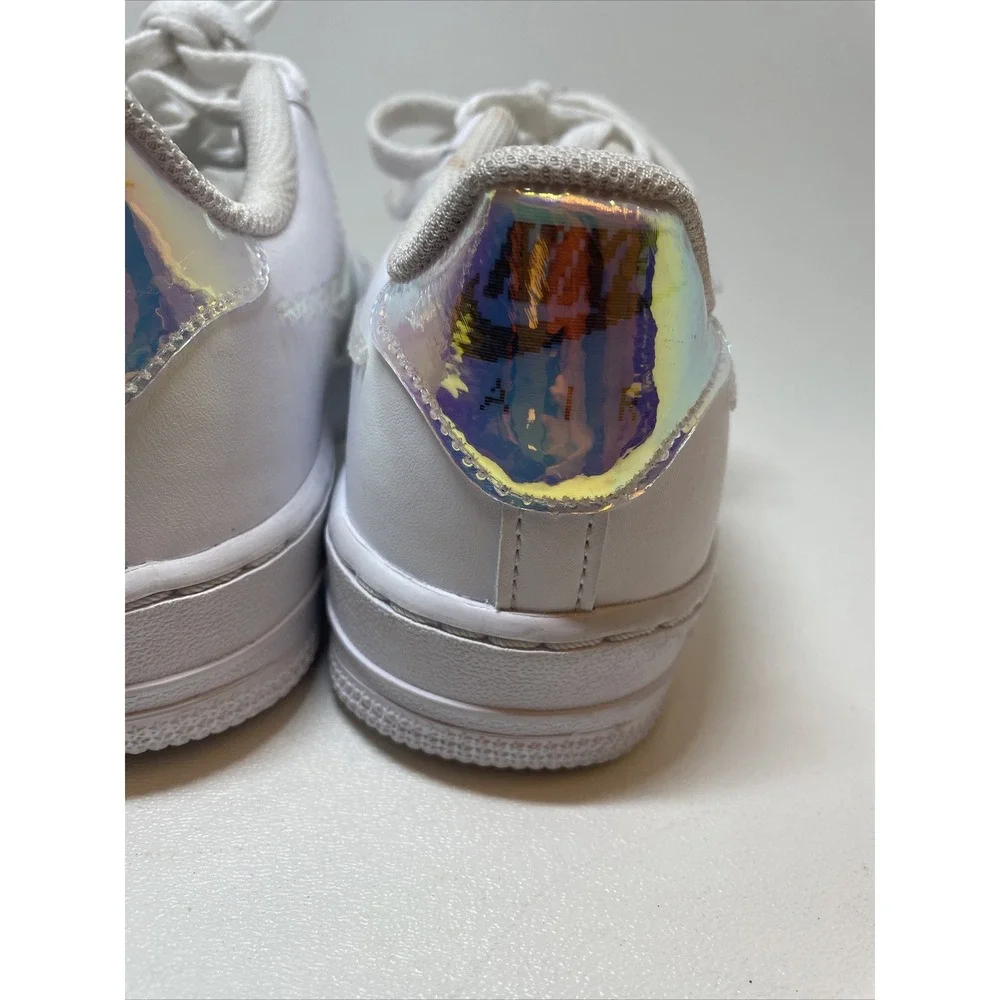 NIKE Air Force 1 Digital Swoosh Shoes - Iridescent‎ - Youth Size 4 - CW1577 100